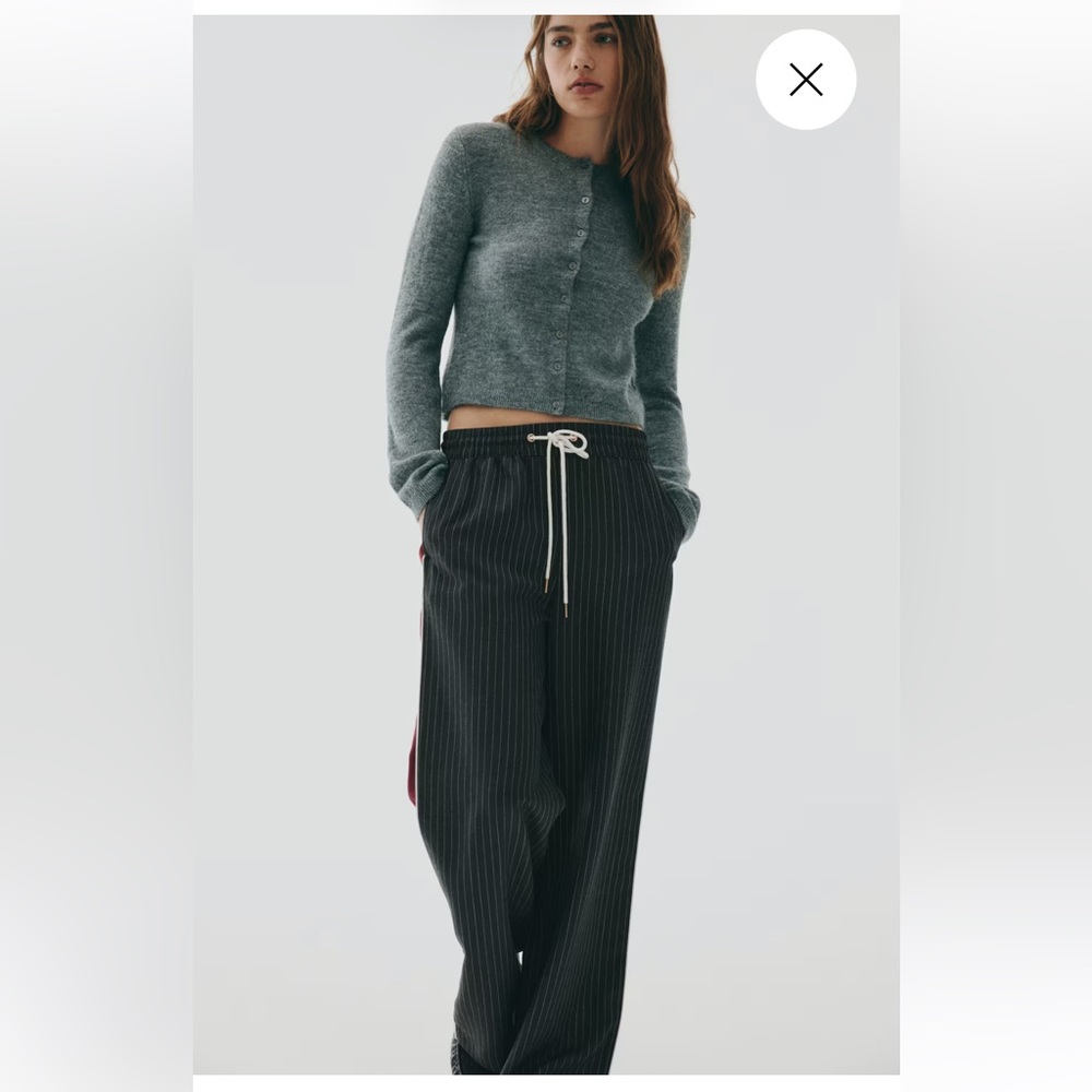 H&M WIDE-LEG DRAWSTRING PANTS - Size S